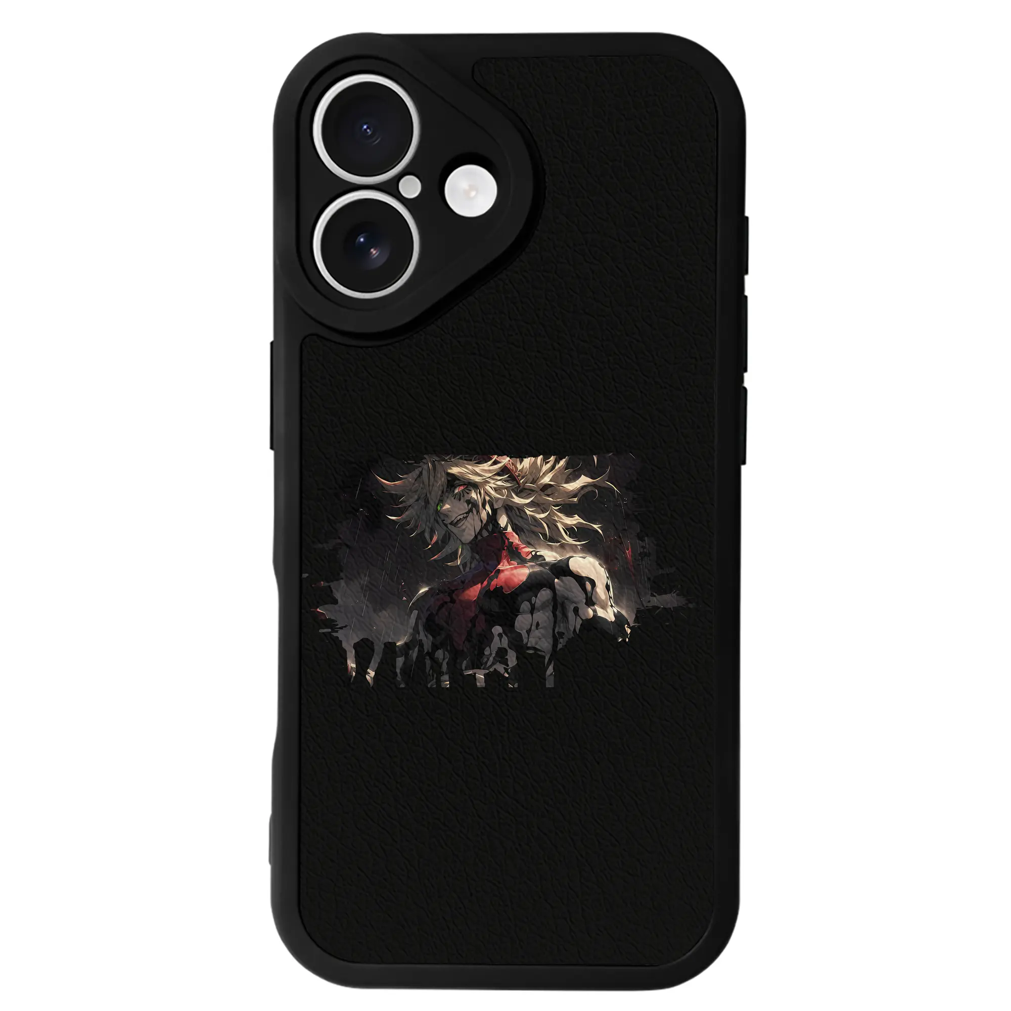 鬼滅の刃 グッズ,童磨 - IPhone 16シリーズ対応 ・ シリコンスマホケース ・ レザー調 ・ 高精度フィット ・ 耐衝撃 ・ ワイヤレス充電対応 ・ 精密カット